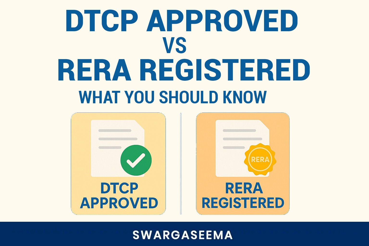 DTCP Approved vs RERA Registered understand the key difference in open plots development